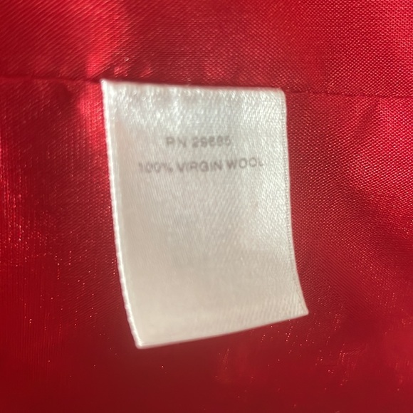 NWT Pendleton 100% virgin wool sheath dress and blazer set in size 14. RED - Picture 13 of 15